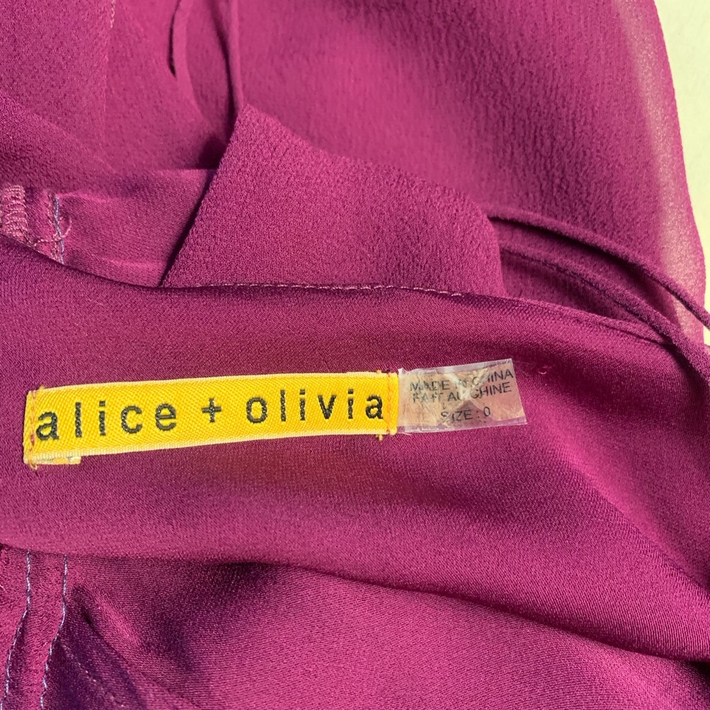 ALICE + OLIVIA: Marcia One Shoulder Dress - Picture 8 of 9